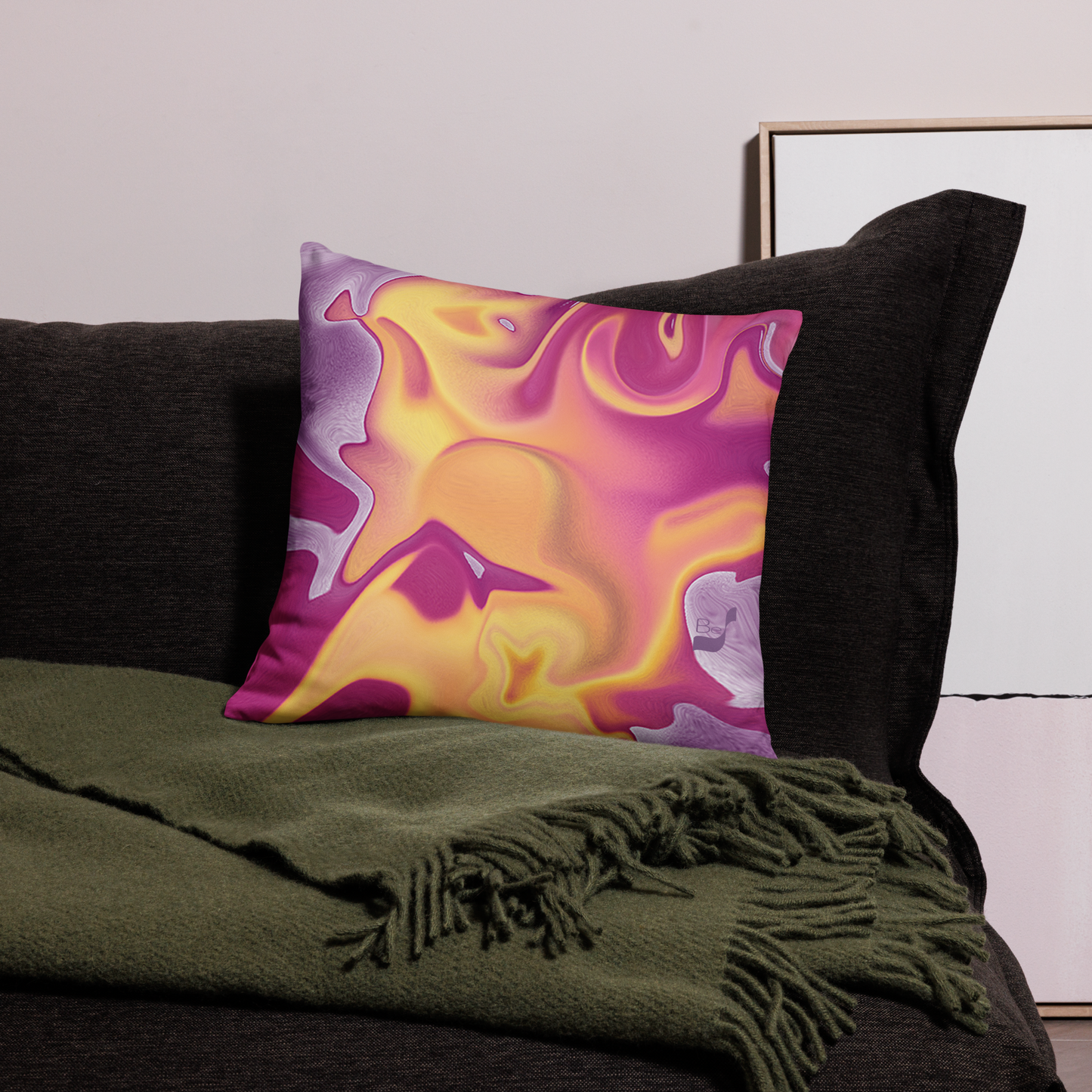 Purple Puddle BeSculpt Throw Pillow