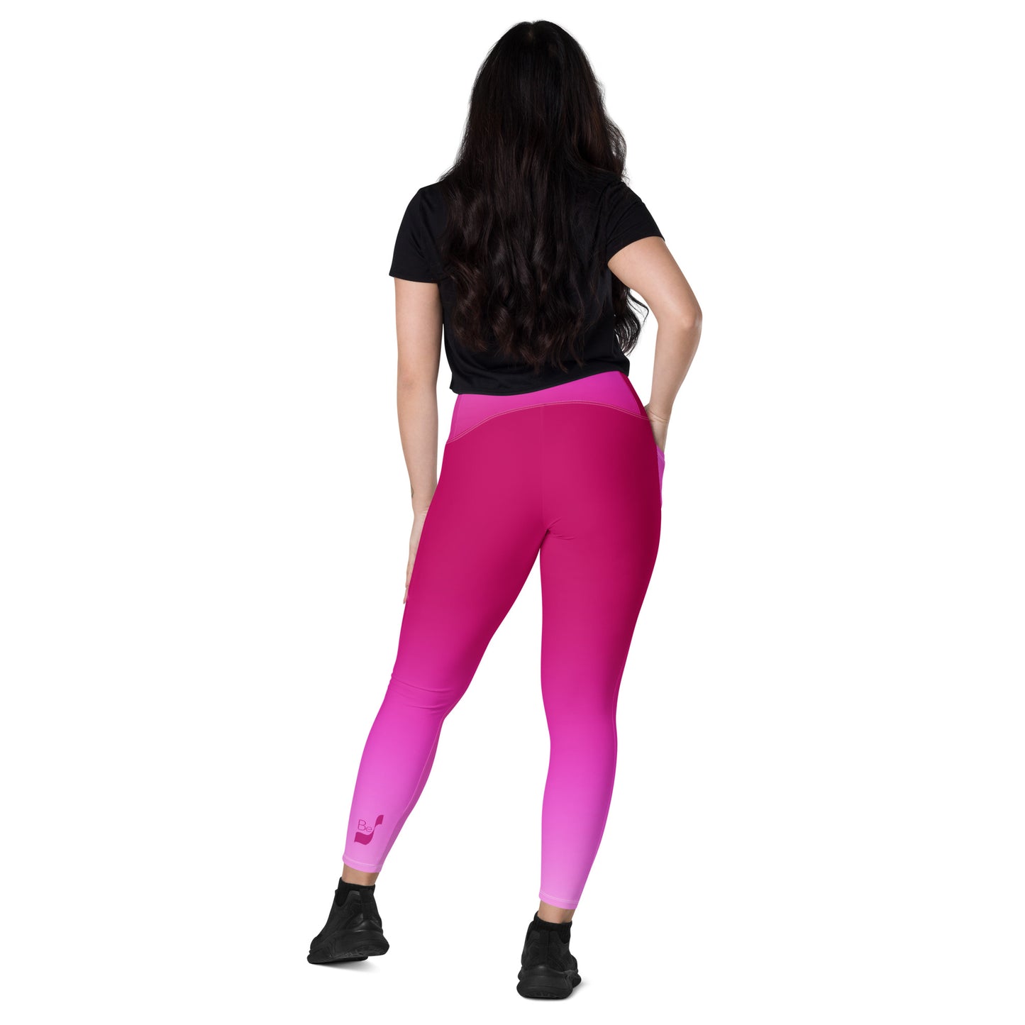 Fuchsia Gradient BeSculpt Women Leggings wPockets