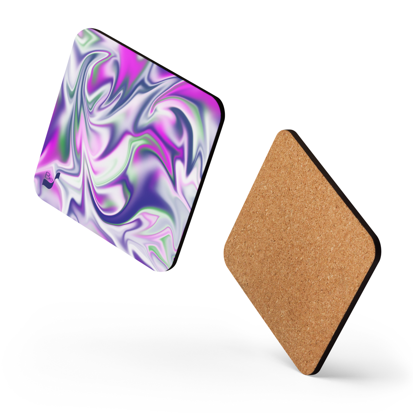Burst BeSculpt Cork-back Coaster R