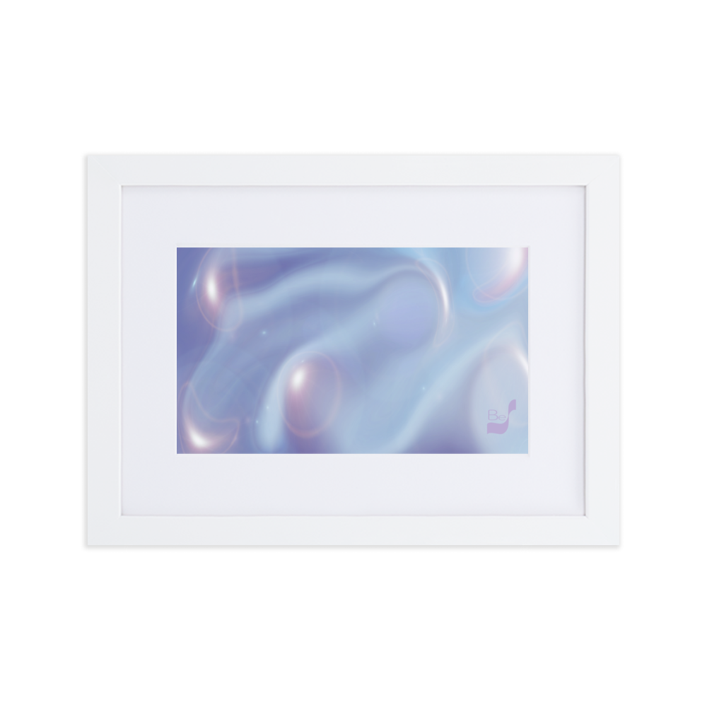 Diving BeSculpt Abstract Art with Matboard Framed