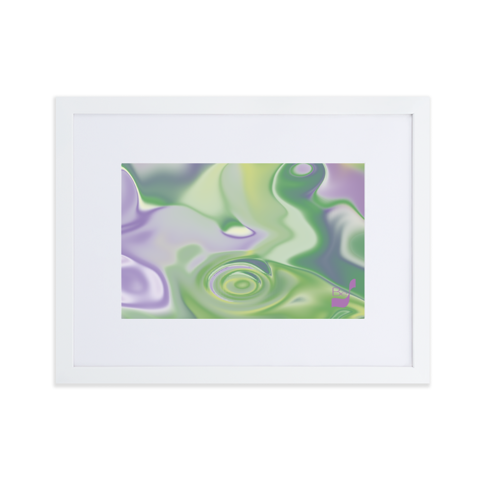 Crazy World BeSculpt Abstract Art with Matboard Framed