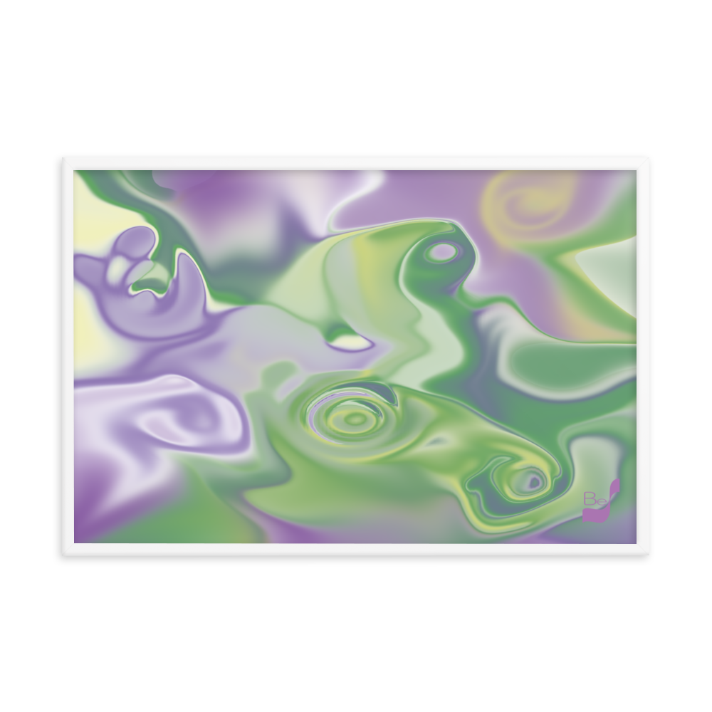 Crazy World BeSculpt Abstract Art Framed