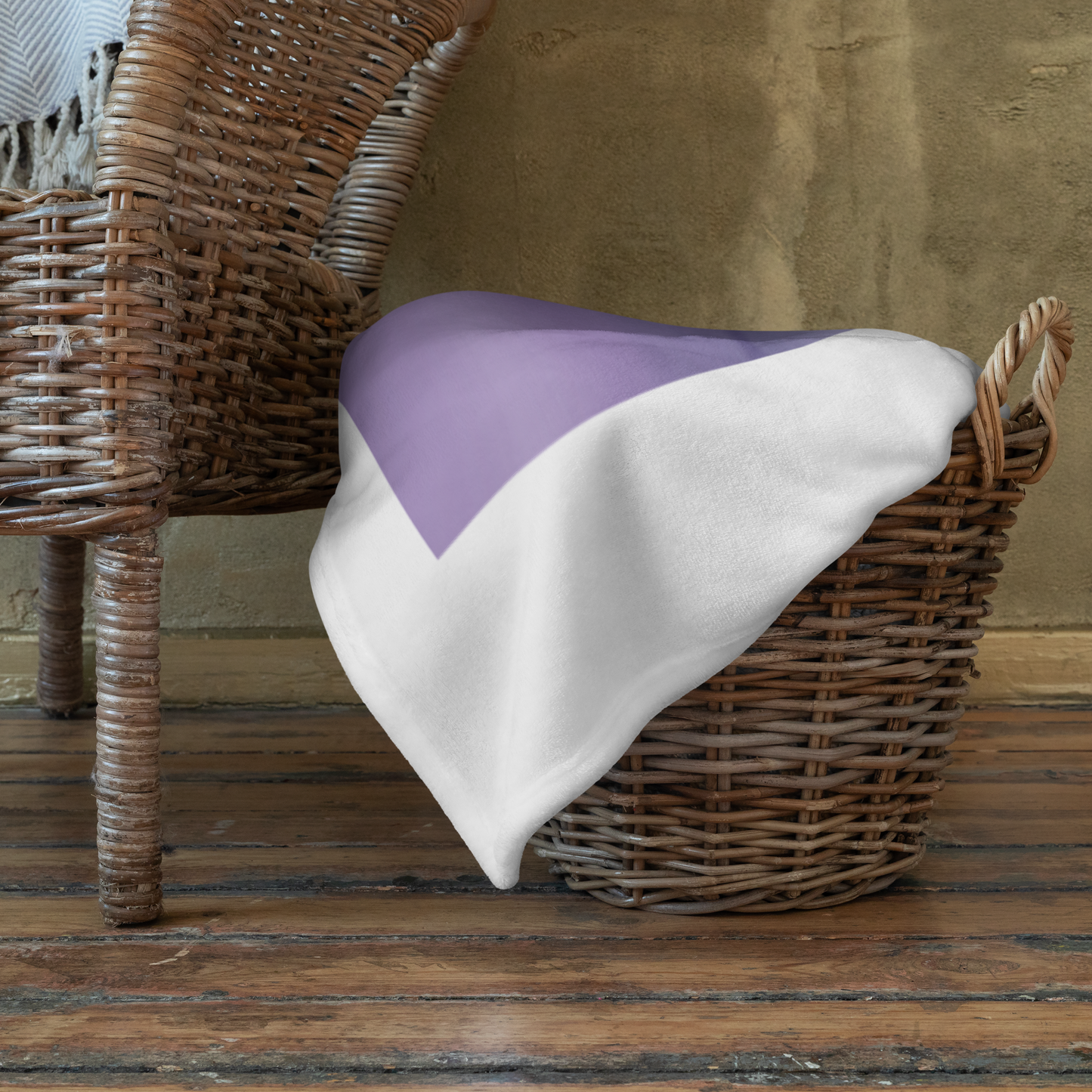 Masquerade BeSculpt Abstract Art Throw Blanket White Trimmed