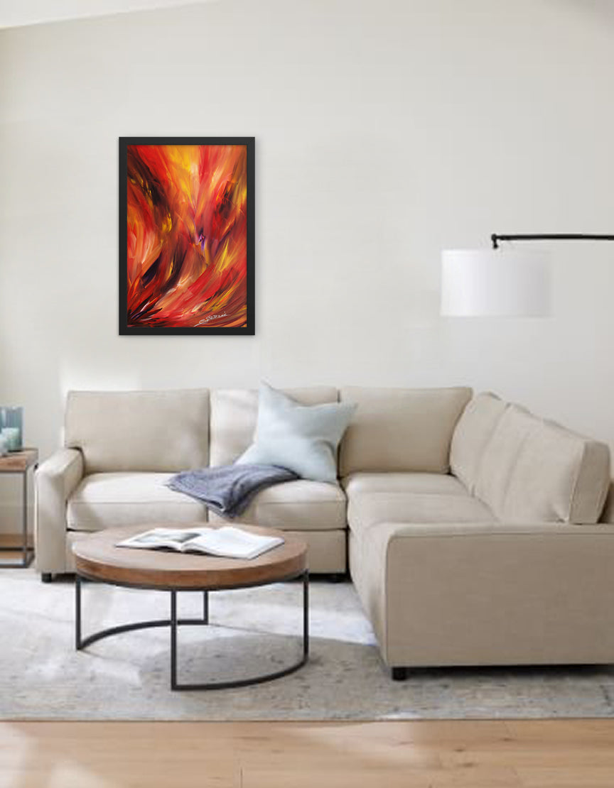 Witnessing Inferno BeSculpt Giclée Framed