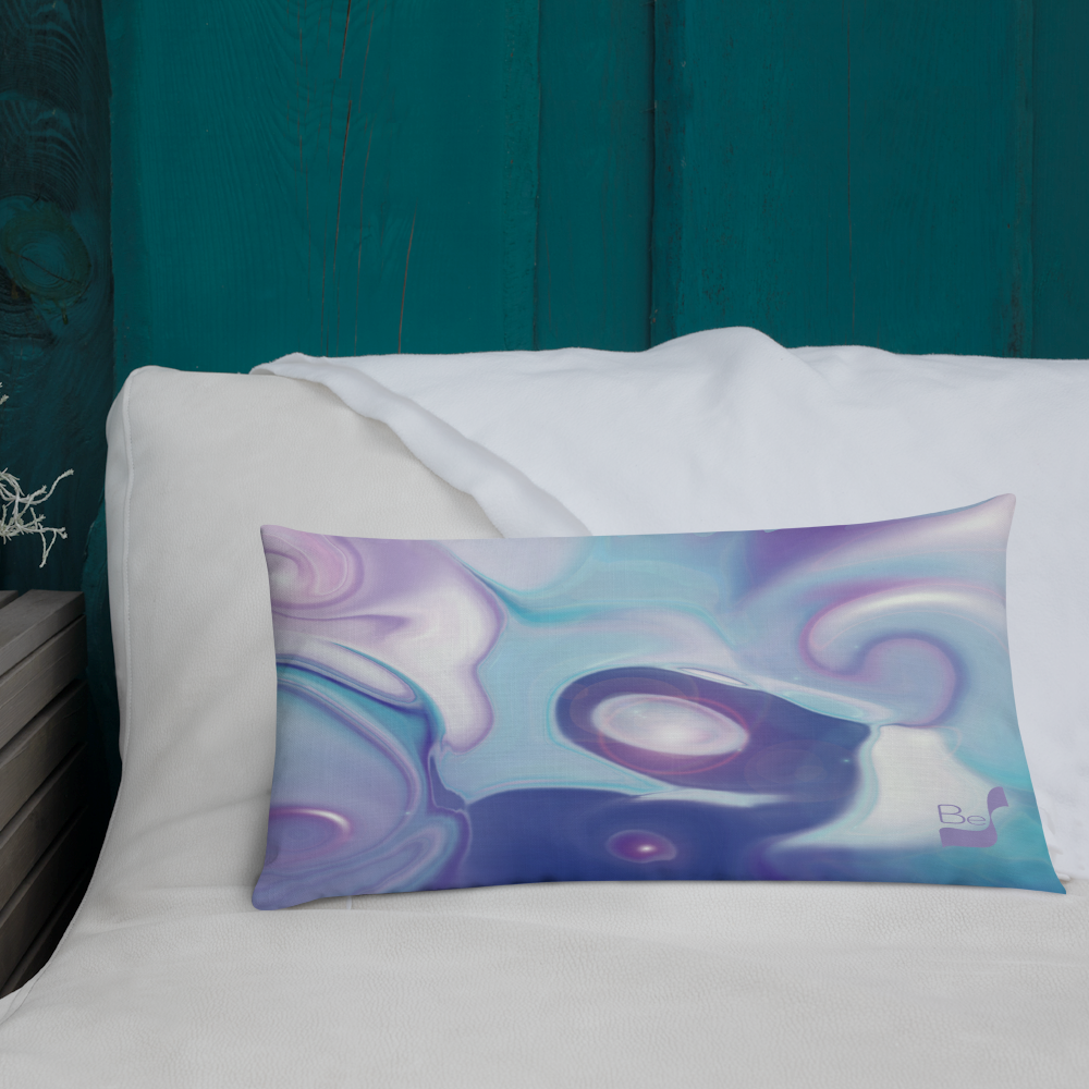 Space Elephant BeSculpt Kids Throw Pillow L (Fabric with linen feel)