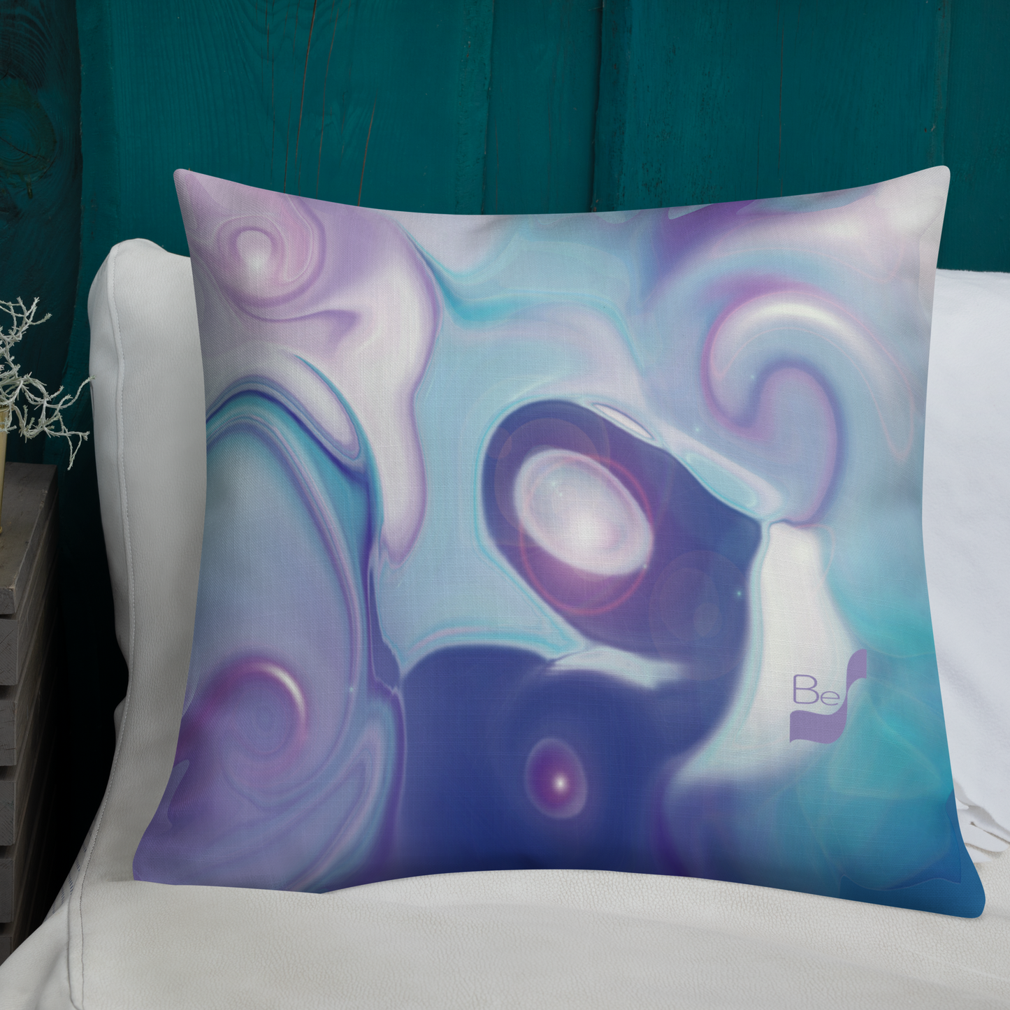 Space Elephant BeSculpt Kids Throw Pillow S (Fabric with linen feel)