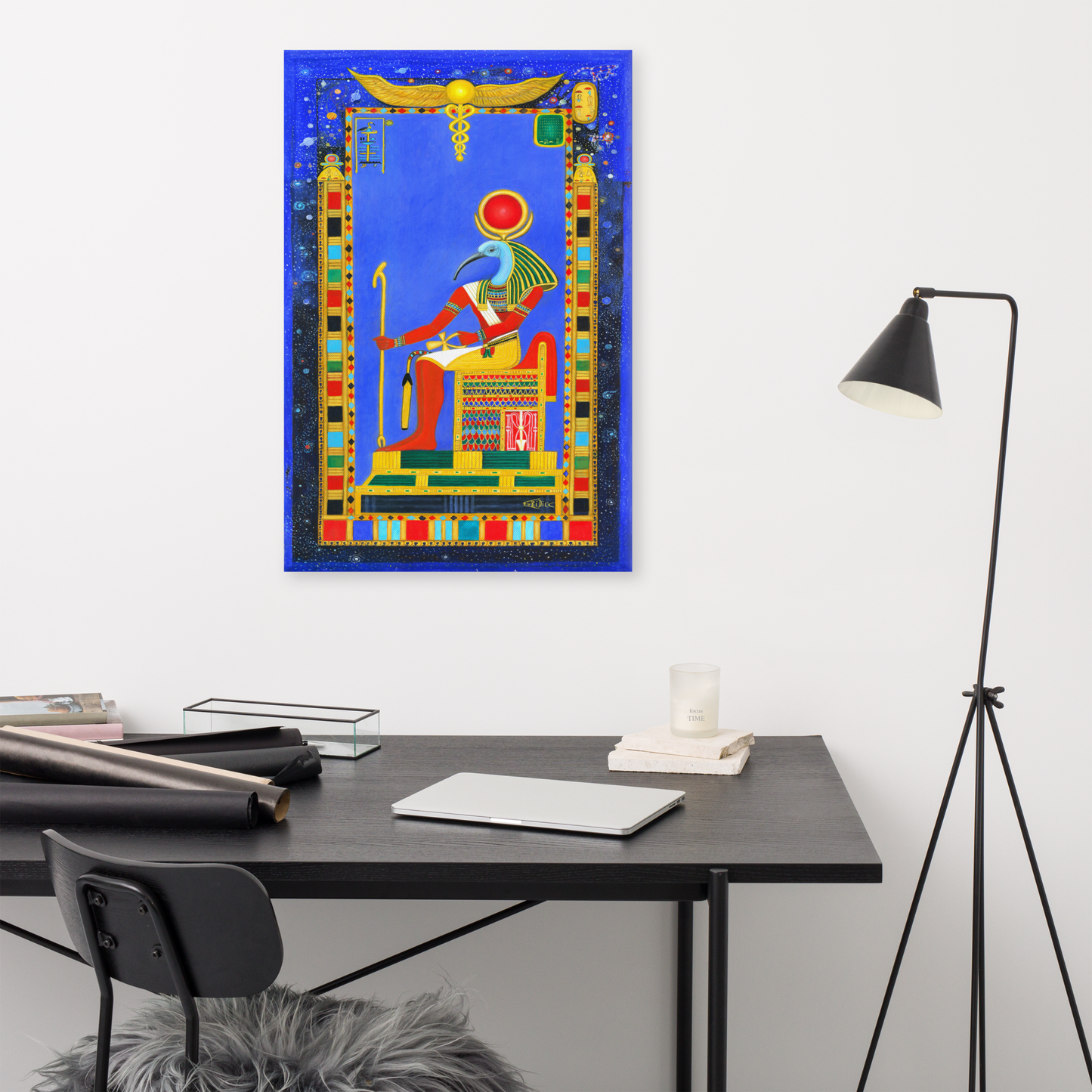 God Thoth BeSculpt Giclée on Canvas