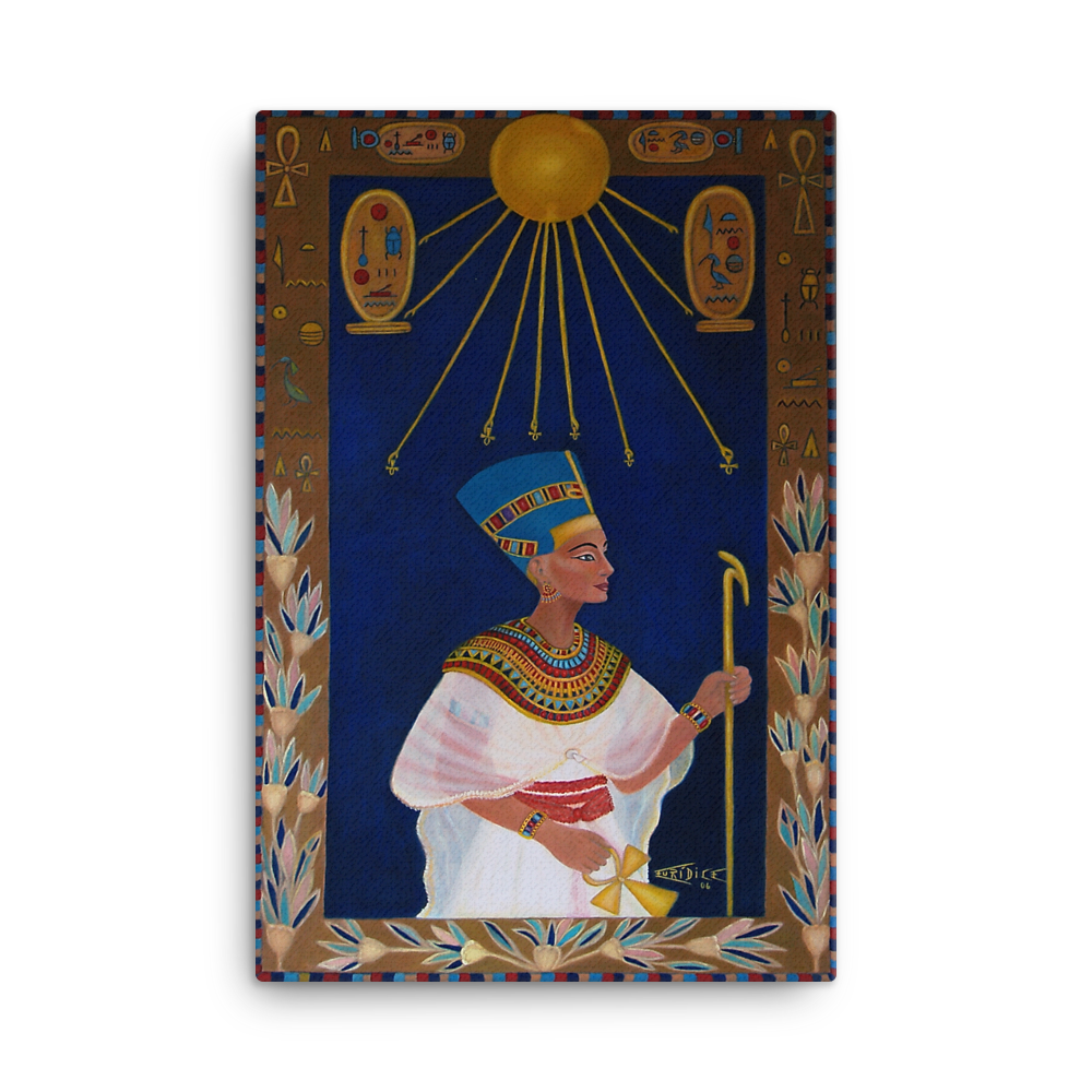 The Eternal Beauty of Queen Nefertiti BeSculpt Giclée on Canvas