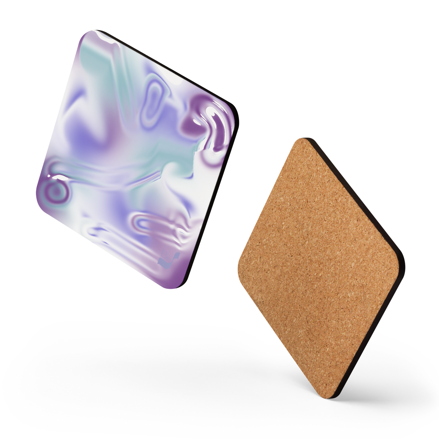 Blue Haze BeSculpt Cork-back Coaster