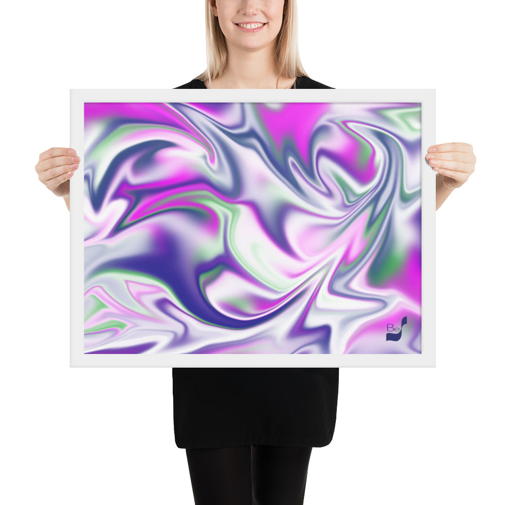 Burst BeSculpt Abstract Art Framed