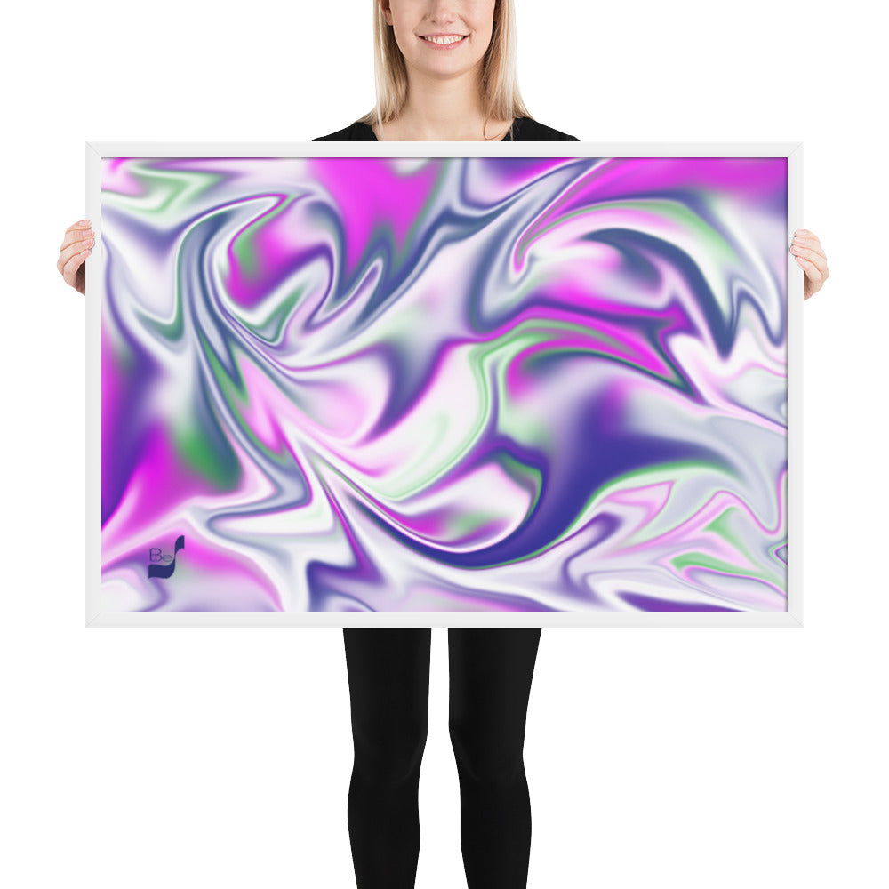 Burst BeSculpt Abstract Art Framed R