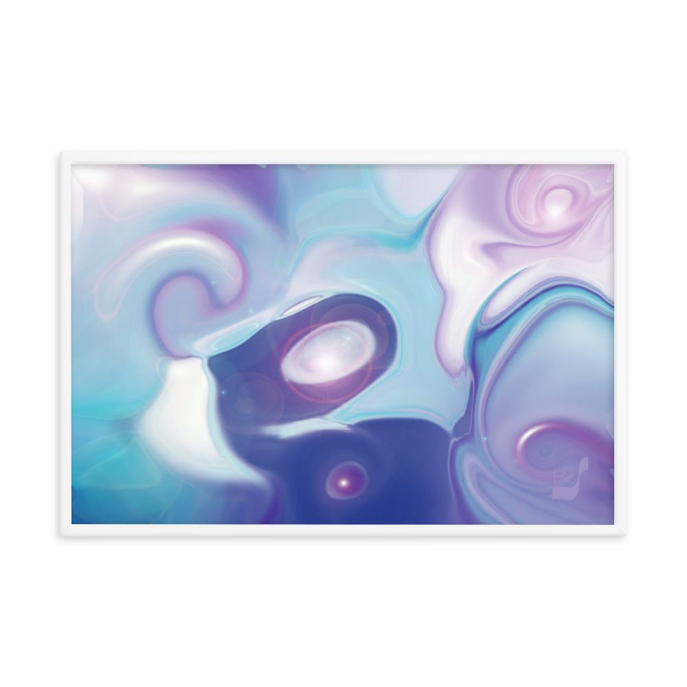 Space Elephant BeSculpt Kids Art Framed R