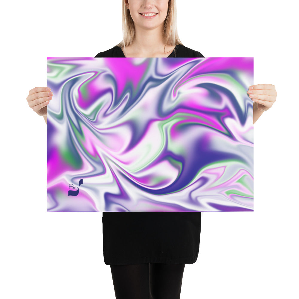 Burst BeSculpt Abstract Wall Art Print Mirrored