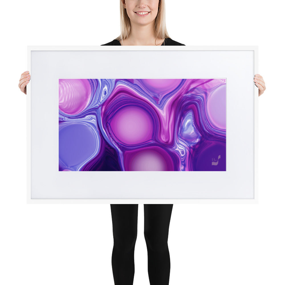 Balloons BeSculpt Abstract Art with Matboard Framed