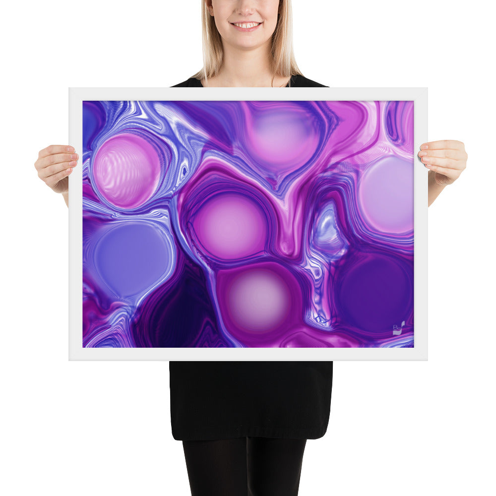 Balloons BeSculpt Abstract Art White Framed