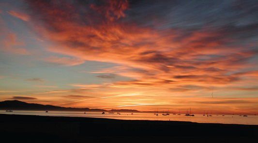 Capturing the Serenity of a Tranquil Beach at Sunrise