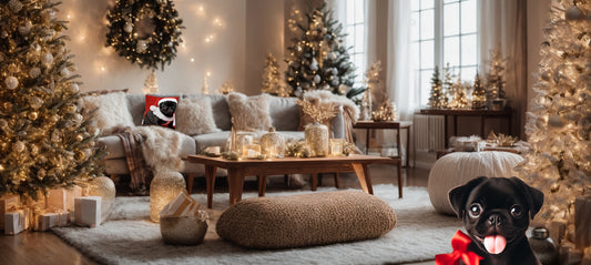 Pug Claus BeSculpt Throw Pillow