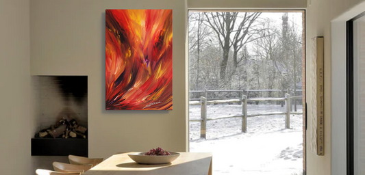 Witnessing Inferno BeSculpt Giclée on Canvas