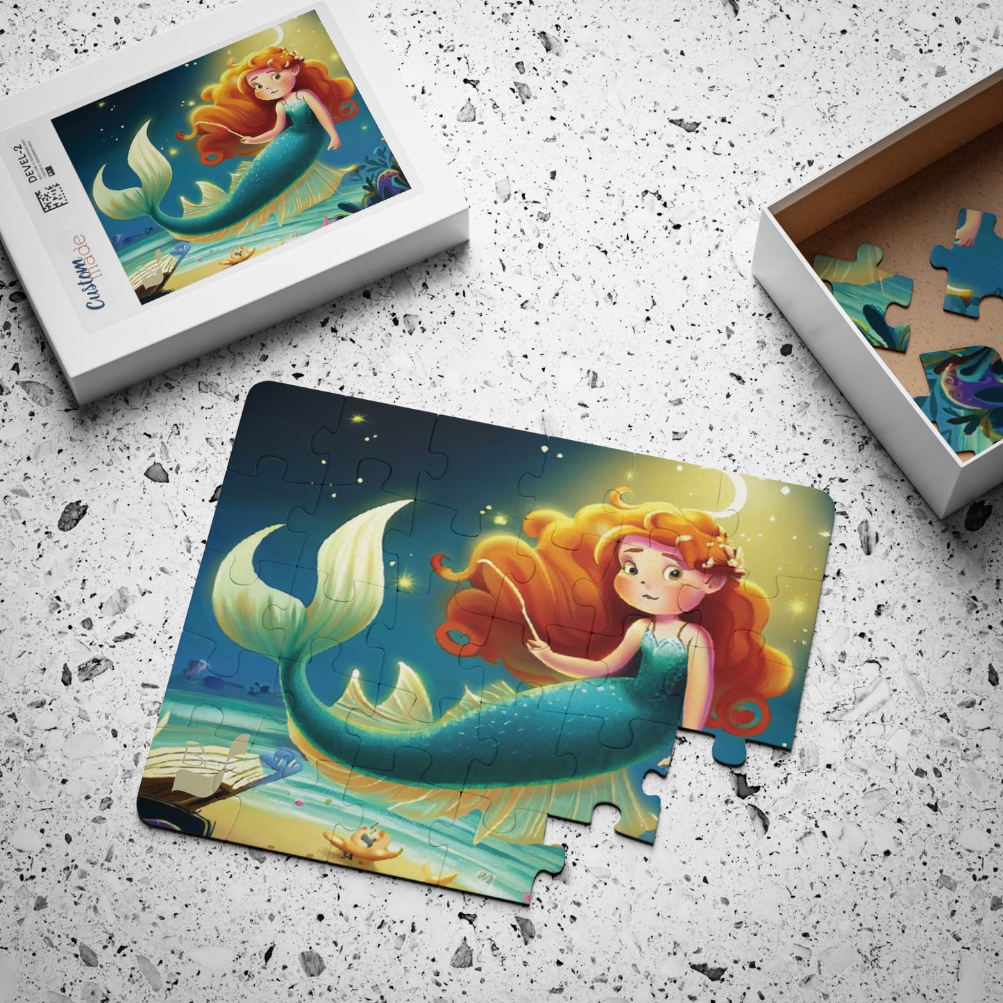 Luly Swimming as a Mermaid BeSculpt Kids  Illustration Art Ages 3-5 Year Old Puzzle 30-Pieces