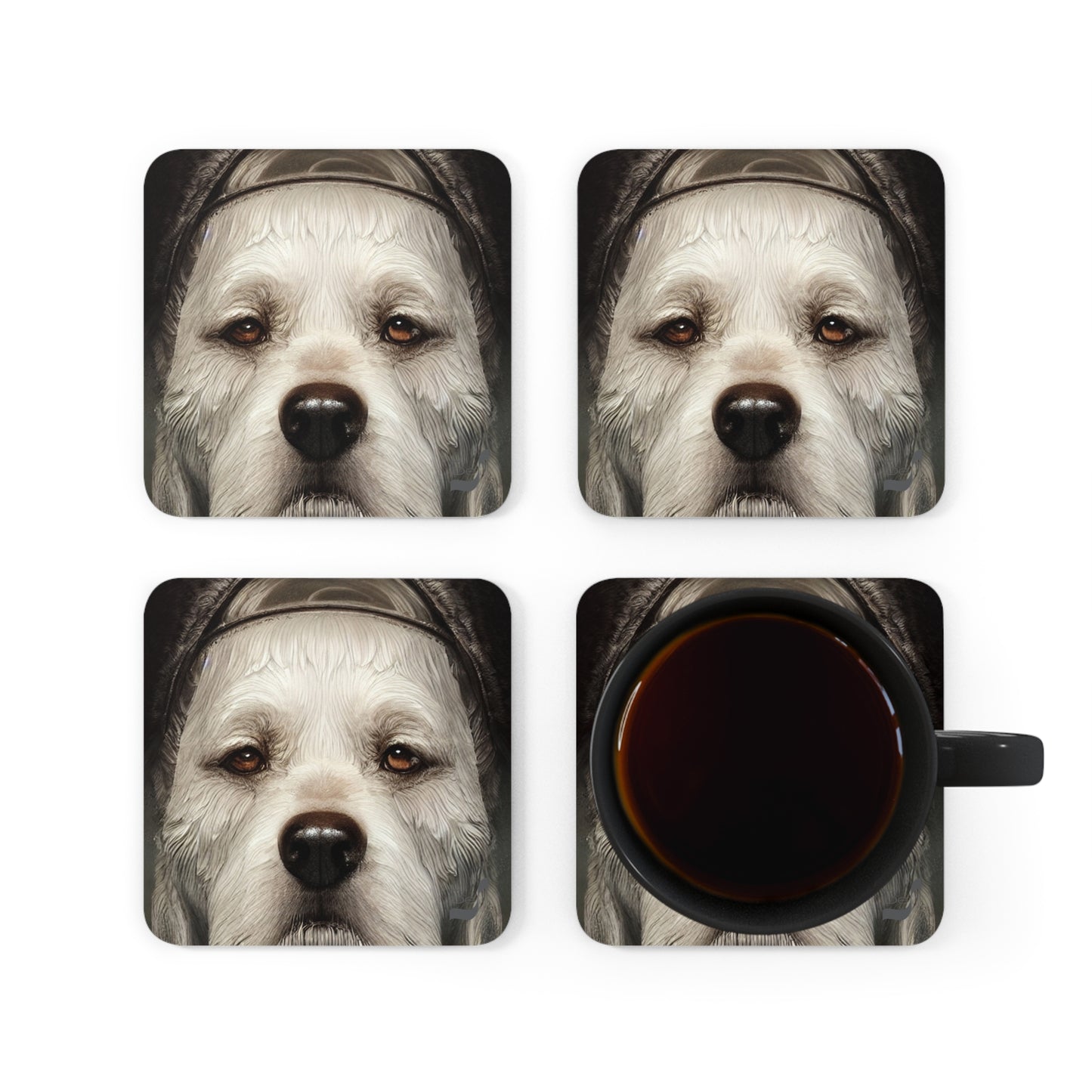 Are You Looking At Me BeSculpt Corkwood Coaster Set of 4