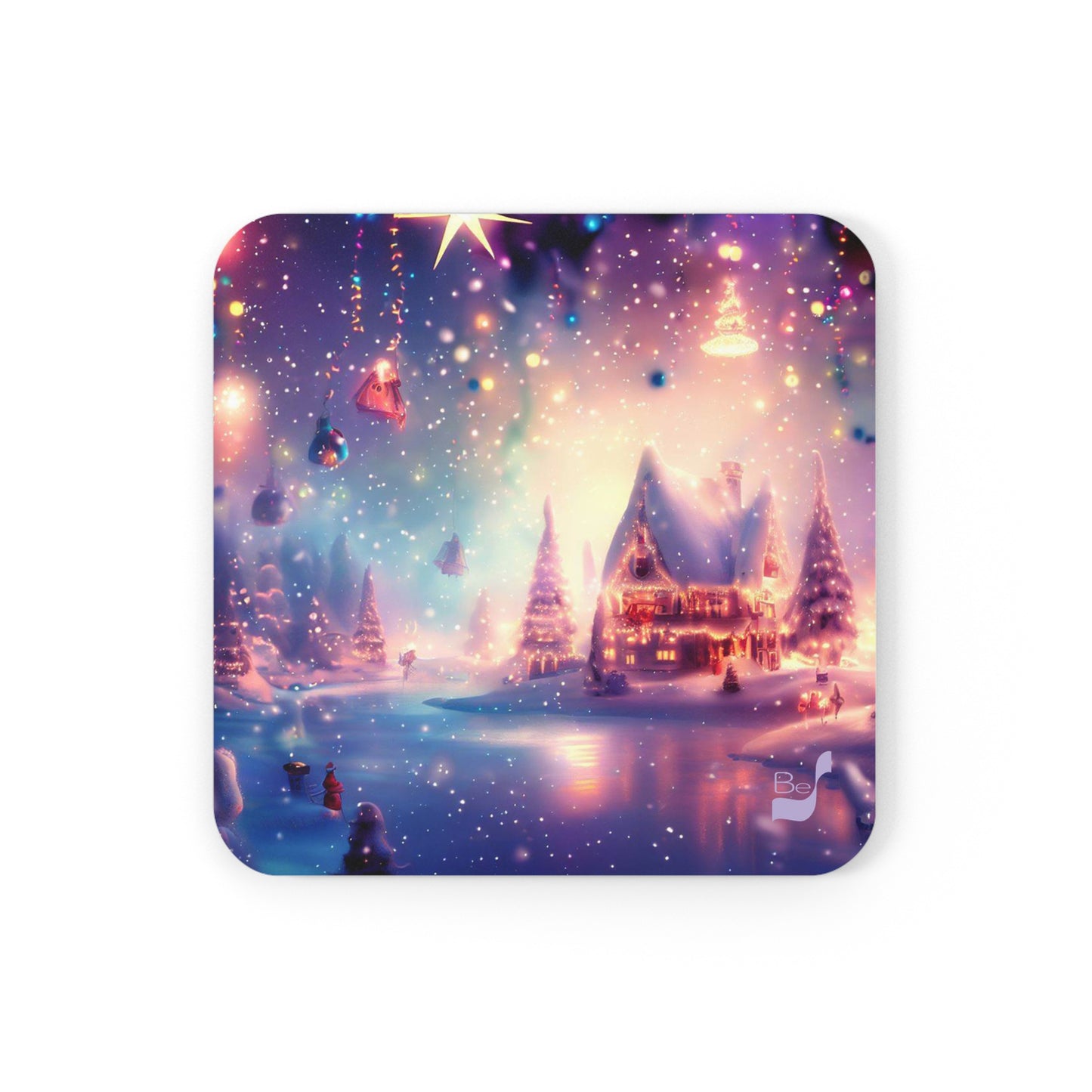 Holiday Magic BeSculpt Art Corkwood Coaster Set of 4