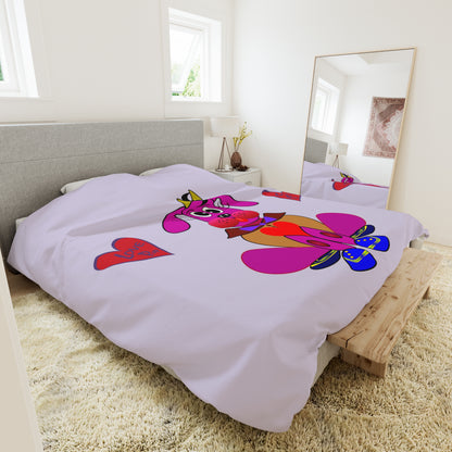 Love Pup 4 Hot Pink BeSculpt Kids Duvet Cover