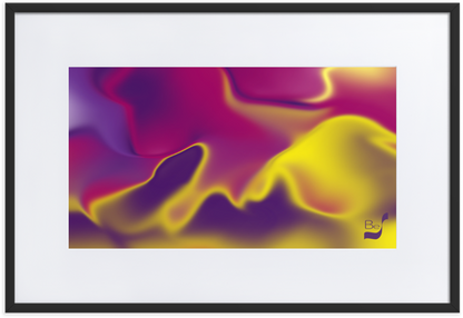 Primeval Kind BeSculpt Abstract Art with Matboard Framed