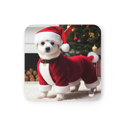 Winter Paws  BeSculpt Art Corkwood Coaster Set of 4