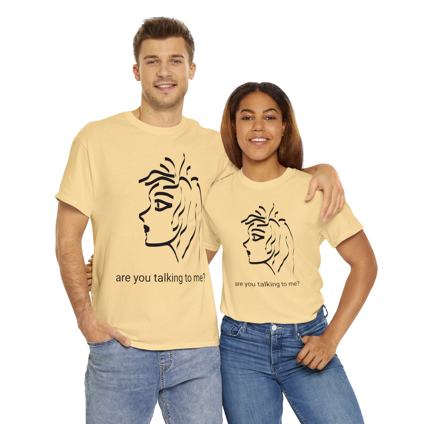 Nonchalant Stare BeSculpt Unisex Heavy Cotton Tee