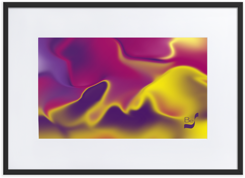 Primeval Kind BeSculpt Abstract Art with Matboard Framed