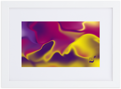 Primeval Kind BeSculpt Abstract Art with Matboard Framed