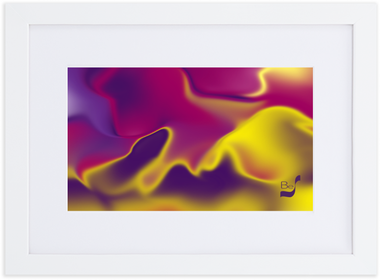 Primeval Kind BeSculpt Abstract Art with Matboard Framed