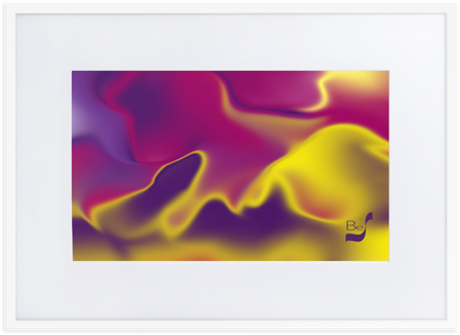 Primeval Kind BeSculpt Abstract Art with Matboard Framed