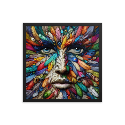 Feather Eyes BeSculpt Framed Photo-Art S