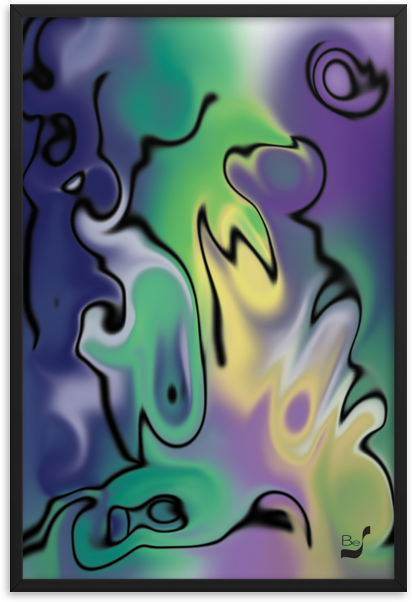 Masquerade BeSculpt Abstract Wall Art Framed