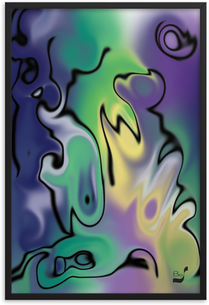 Masquerade BeSculpt Abstract Wall Art Framed