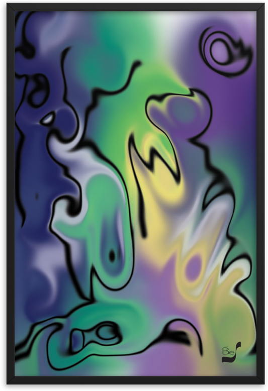 Masquerade BeSculpt Abstract Wall Art Framed