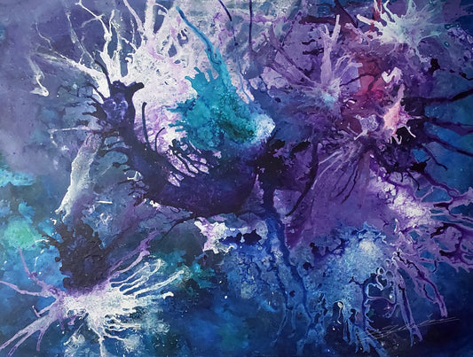Purple Seahorse — Original Fine Art Painting