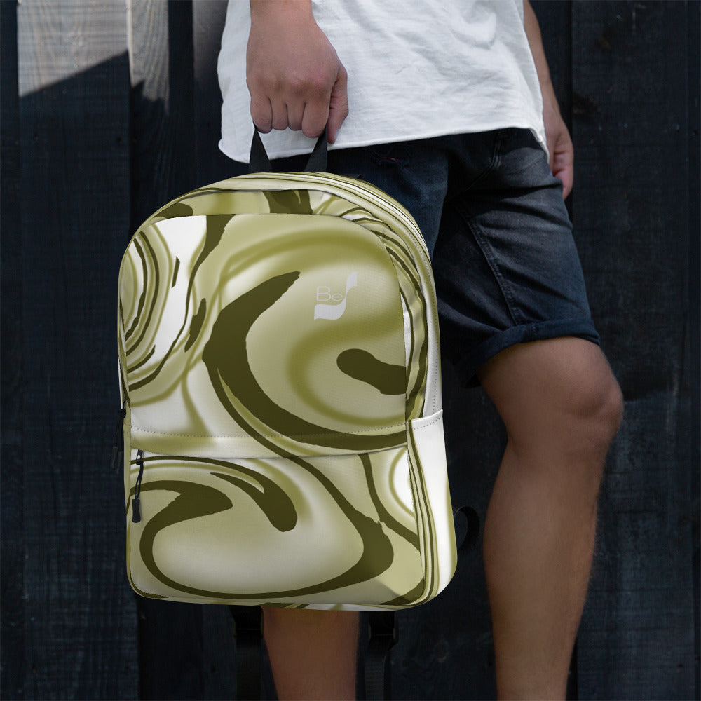 Retro BeSculpt Abstract Art Backpack - Mesmerizing Nostalgia with a Modern Twist