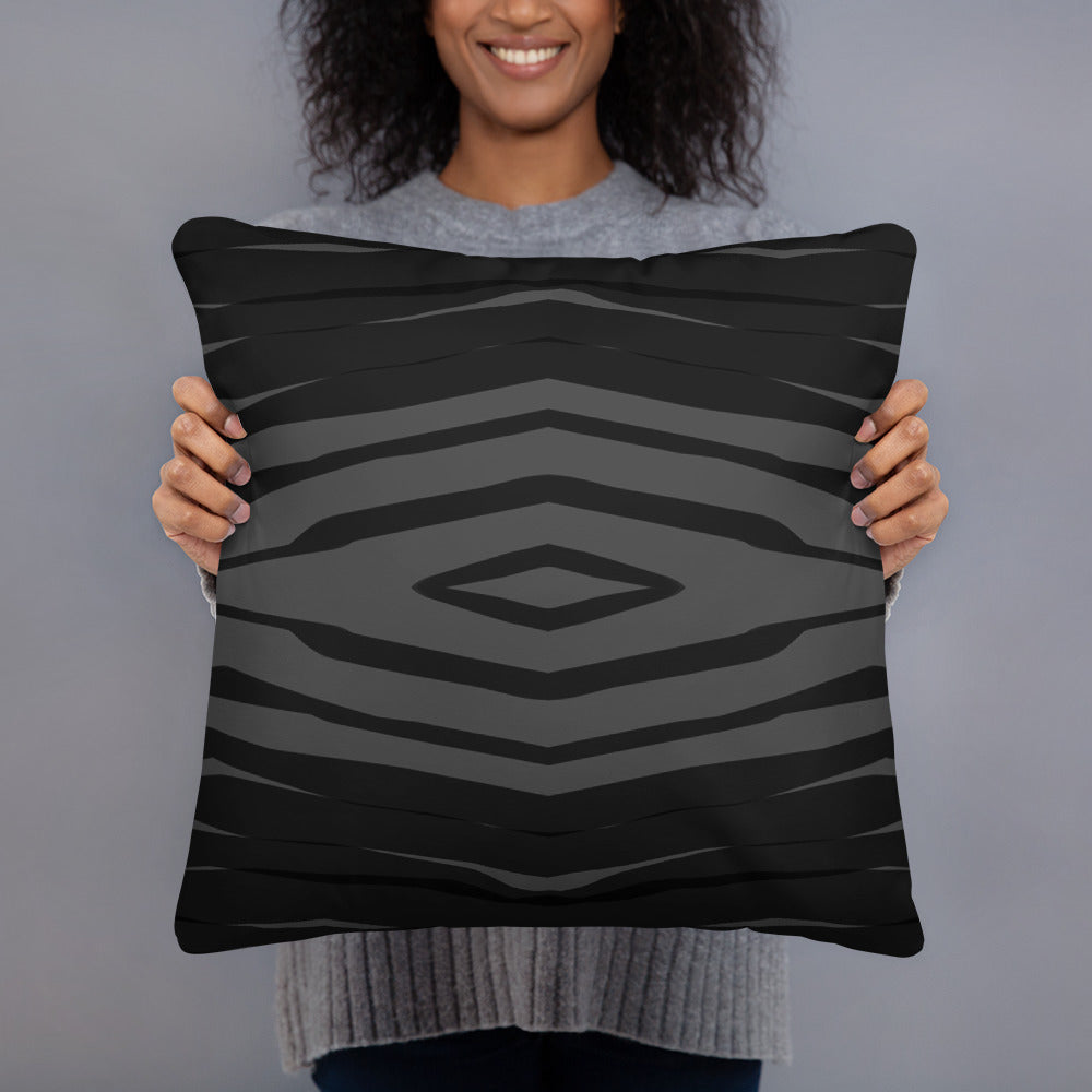 Black H Stripes BeSculpt Throw Pillow 2 S