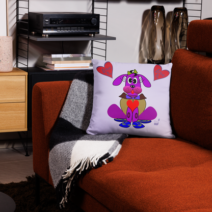 Love Pup 3 Violet BeSculpt Kids Throw Pillow S