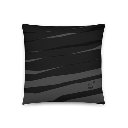 Black H Stripes BeSculpt Throw Pillow