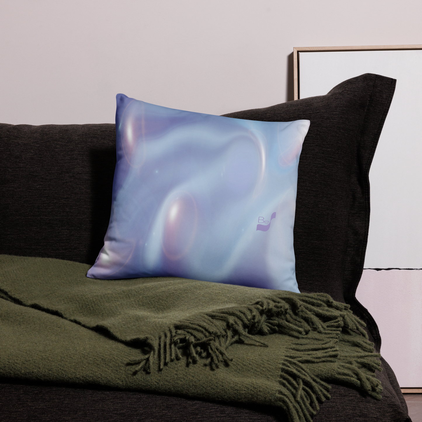 Diving BeSculpt Abstract Art Throw Pillow