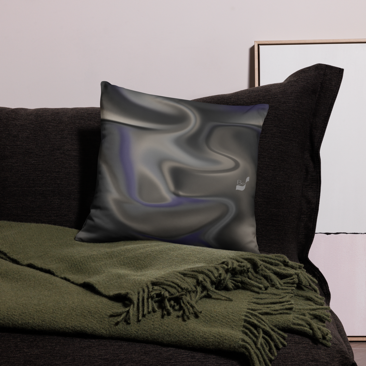 Silhouette BeSculpt Abstract Art Throw Pillow Square