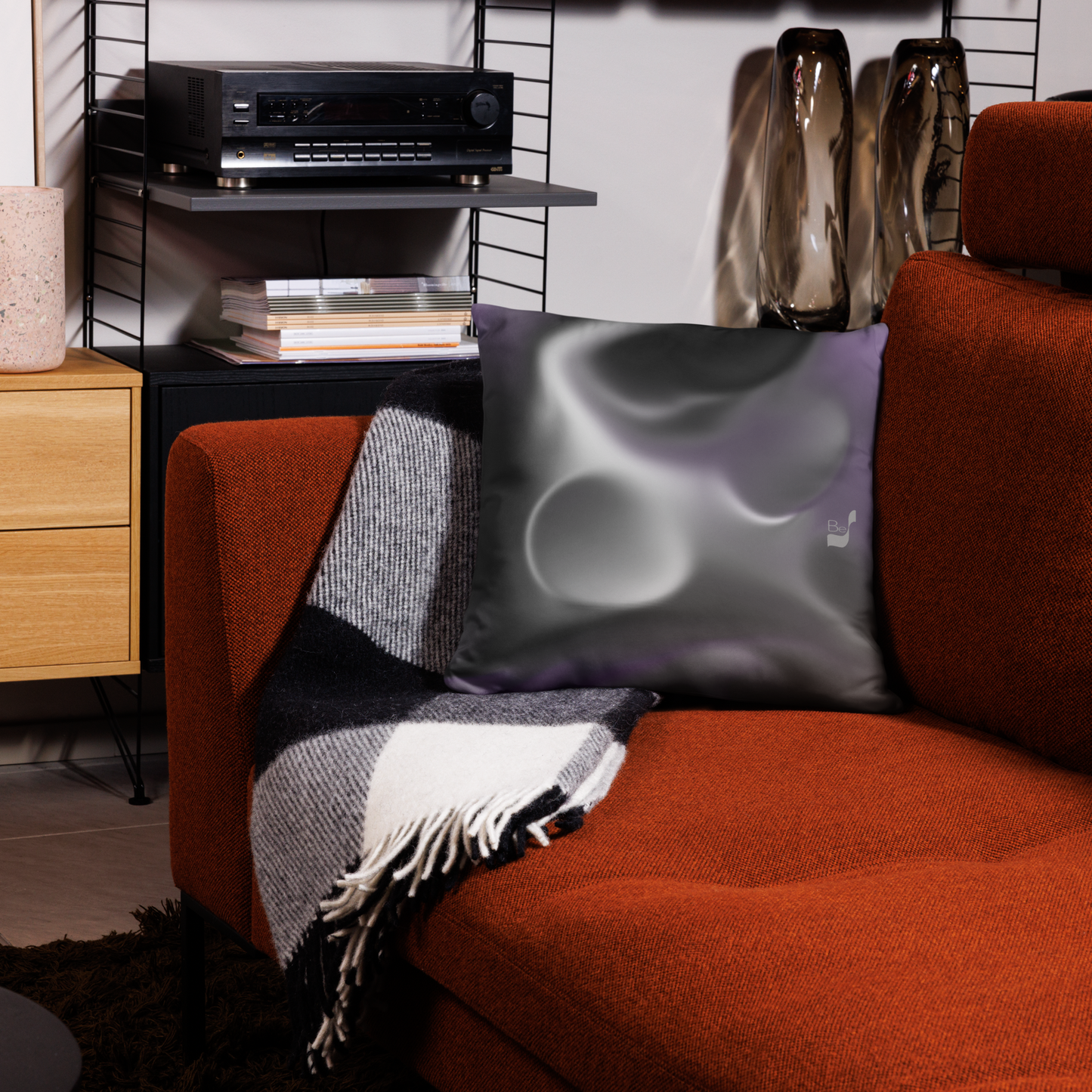 Moon Specks BeSculpt Abstract Art Throw Pillow Square