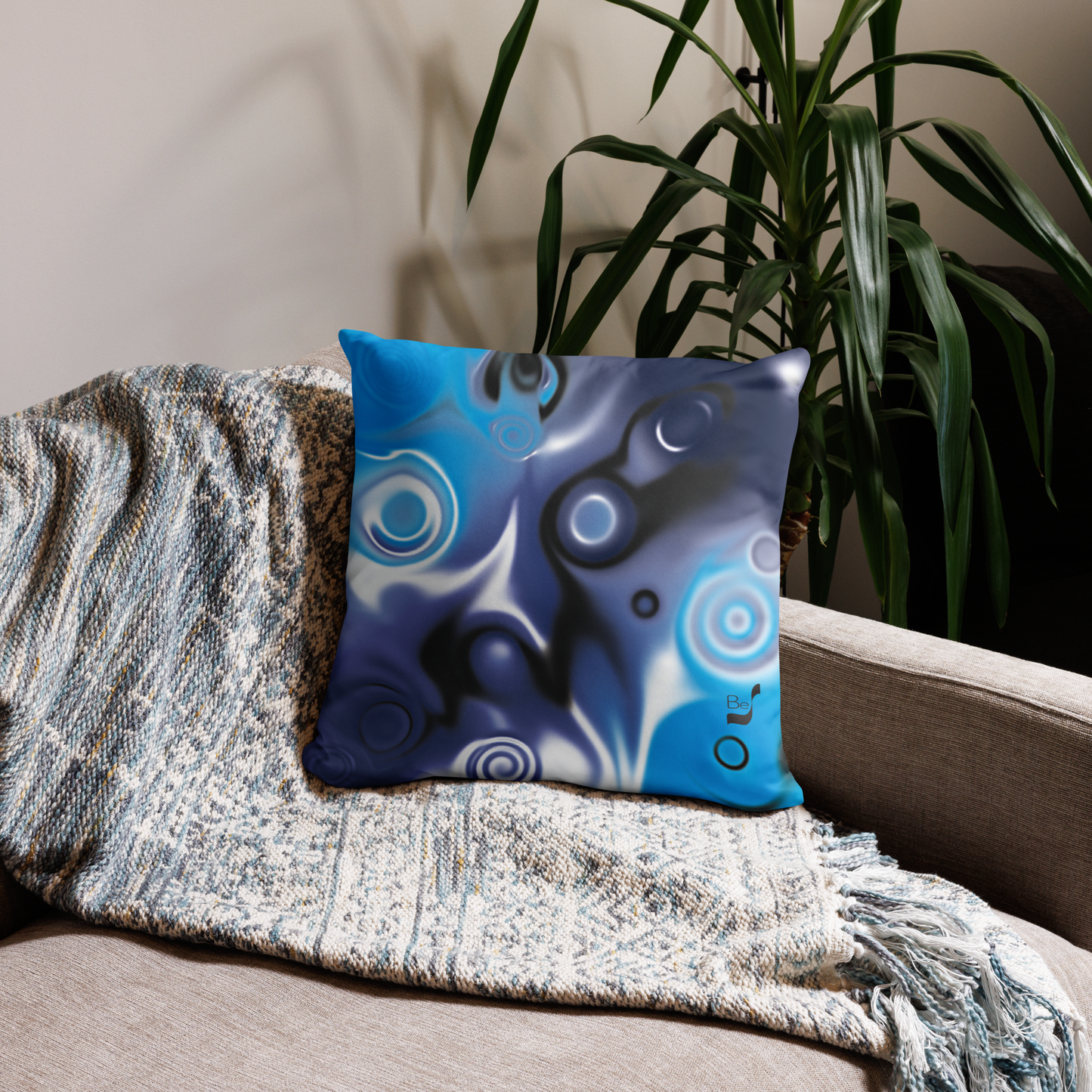 No. 87 BeSculpt Abstract Art Throw Pillow