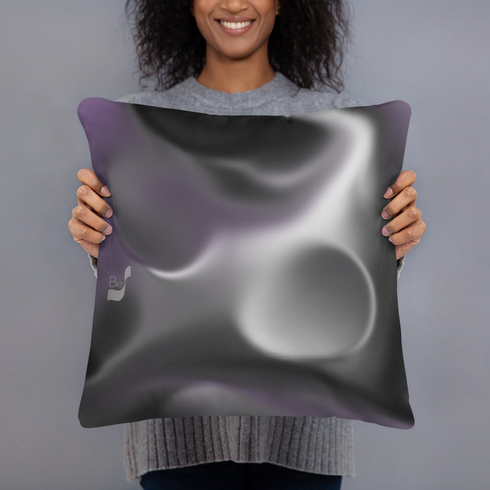 Moon Specks BeSculpt Abstract Art Throw Pillow Square Reversed Image