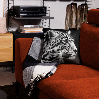 Leopard BeSculpt Art Throw Pillow