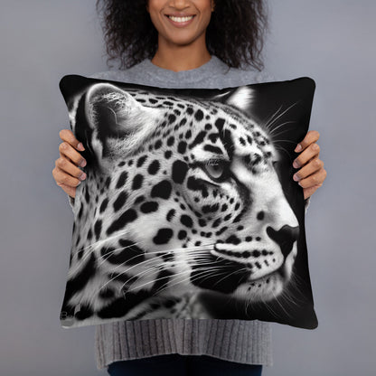 Leopard BeSculpt Art Throw Pillow