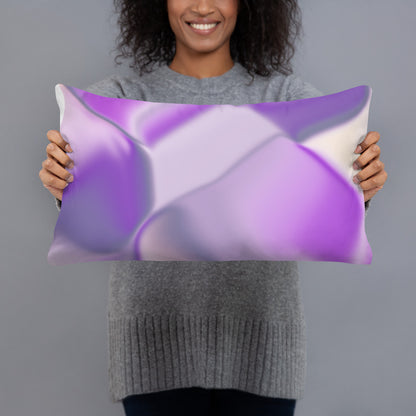 Ribbons Purple BeSculpt Throw Pillow